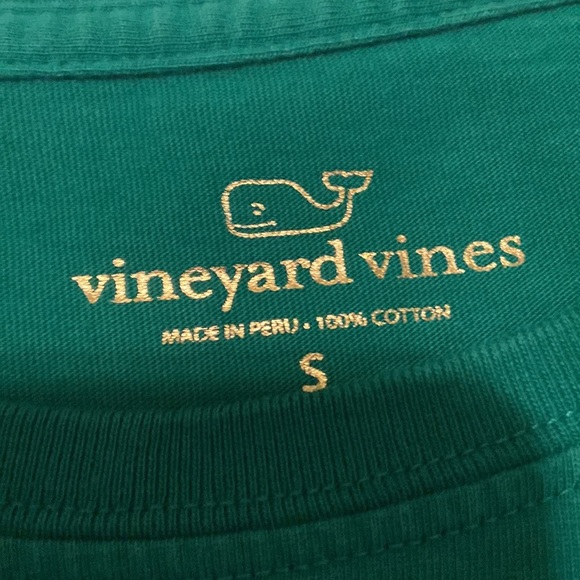 Vineyard Vine Women's Green Vintage Long Sleeve Whale  T Shirt  Size Small - Picture 3 of 6